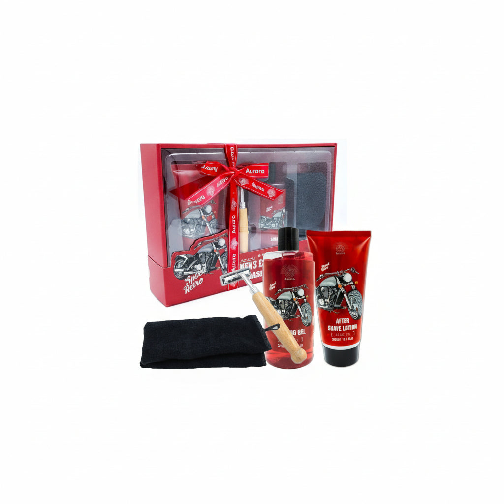 AURORA FOR MEN RETRO Box Shaving set 4 pcs. Sage Oil