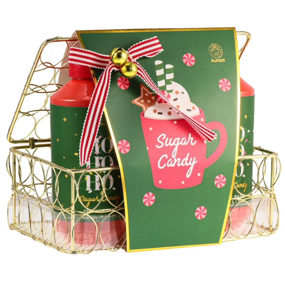 AURORA XMAS SUGAR CANDY Wire rack Gift set 4 pcs. Pomegranate